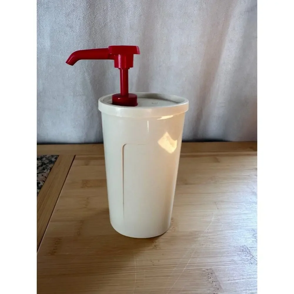 Vintage Tupperware 640-21 Ketchup Dispenser with Lid